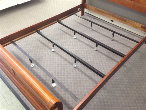 queen box spring metal center support slats|Queen Bed Center Support Bed Slats .